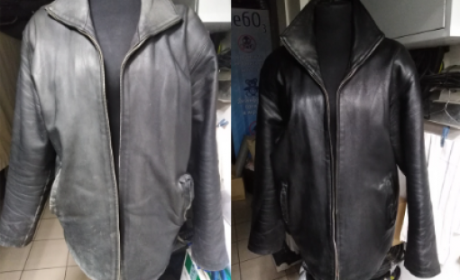 Перекраска кожанной куртки